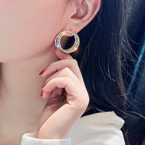 Jewelry - New 925 Silver Rose Gold Hoop Earrings